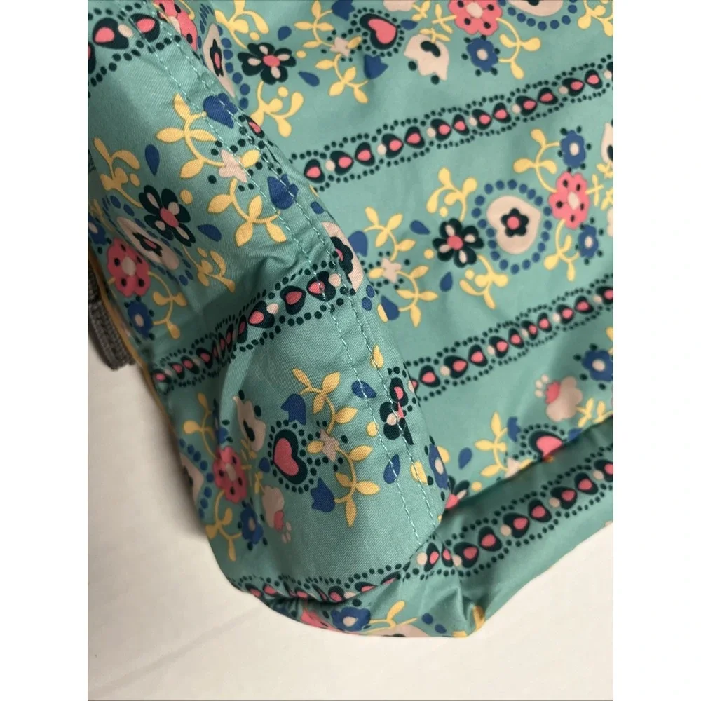 Matilda Jane Folklore Messenger Bag Teal Floral Yellow Polka Dot Diaper Tote Bag